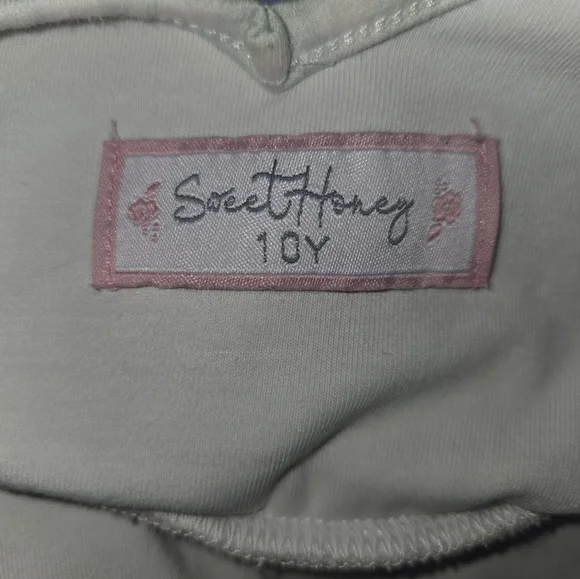 Sweet Honey Sleeveless Dress V Back Floral Polka Dots Circle 10Y - Picture 7 of 7